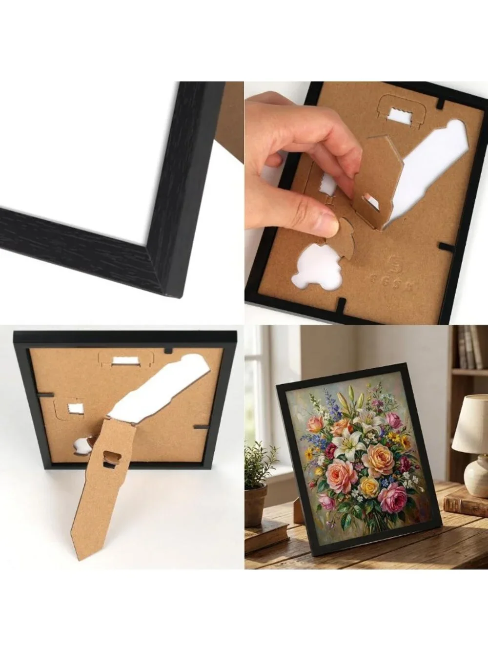 Elegant Black 8x10 Picture Frames Set of 6 | Classic MDF Wall & Tabletop Decor